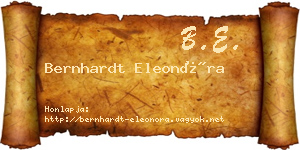 Bernhardt Eleonóra névjegykártya